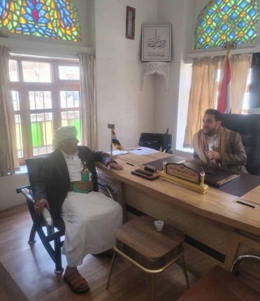 رئيس المنظمة يلتقي رئيس هيئة شؤون القبائل ويناقشان دور القبيلة والمجتمع في تحقيق السلام والتنمية 